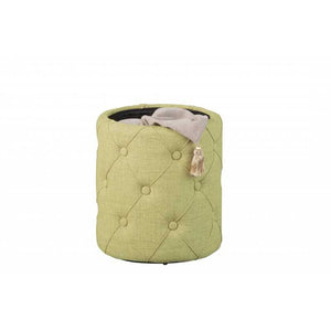 Pouf contenitore Inter Link in tessuto giallo dim. l.34xp.34xh.40 cm