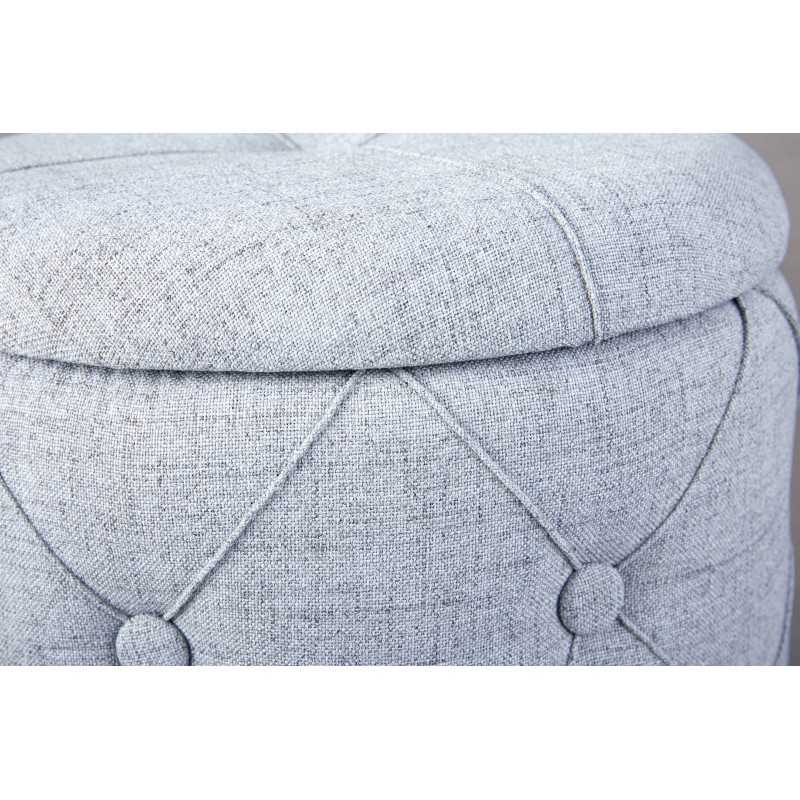 Pouf contenitore Inter Link in tessuto grigio chiaro dim. l.34xp.34xh.40 cm