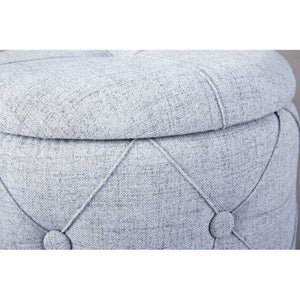 Pouf contenitore Inter Link in tessuto grigio chiaro dim. l.34xp.34xh.40 cm