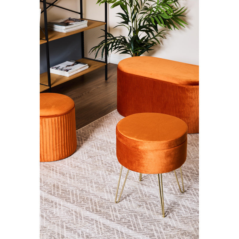 Pouf Contenitore Leon Mattone 38x38x35