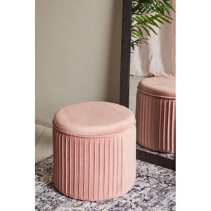 Pouf Contenitore Leon Rosa 38x38x35