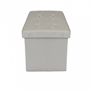 POUF CONTENITORE RETTANGOLARE IN VELLUTO BEIG