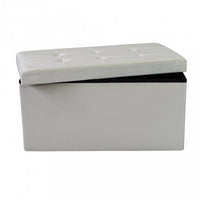 POUF CONTENITORE RETTANGOLARE IN VELLUTO BEIG