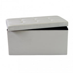 POUF CONTENITORE RETTANGOLARE IN VELLUTO BEIG