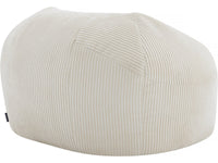Pouf in velluto a coste "Cusco" - 80 x 74 x 49 cm - Beige
