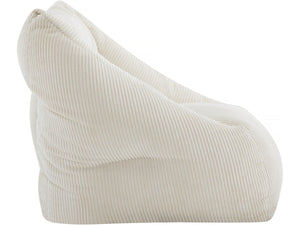 Pouf in velluto a coste "Medellin" - Beige - 85 x 85 x 72 cm