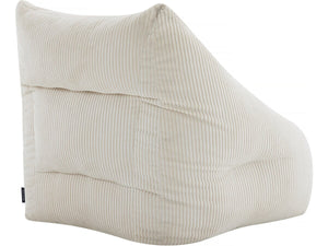 Pouf in velluto a coste "Medellin" - Beige - 85 x 85 x 72 cm