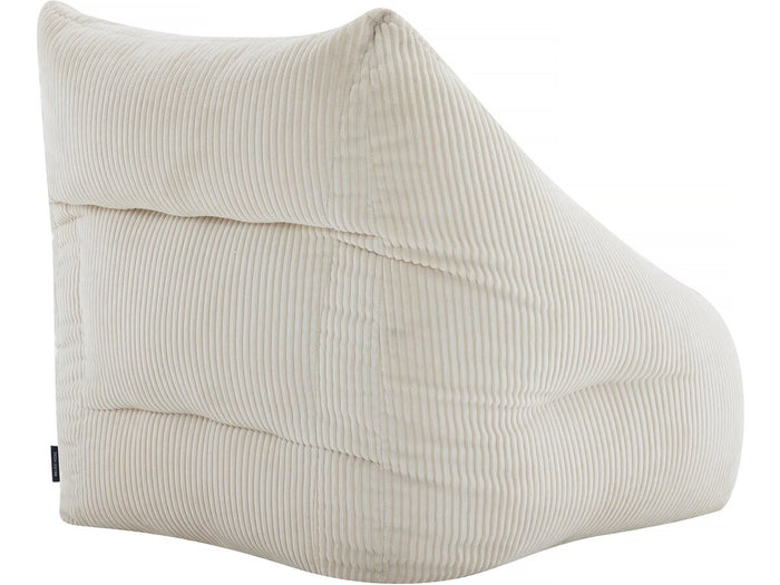 Pouf in velluto a coste "Medellin" - Beige - 85 x 85 x 72 cm