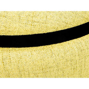 Pouf Inter Link con contenitore e maniglia in ecopelle colore giallo-verde