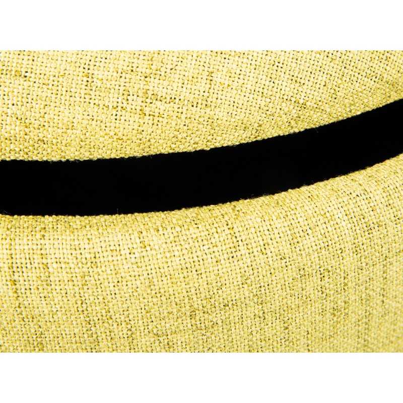 Pouf Inter Link con contenitore e maniglia in ecopelle colore giallo-verde