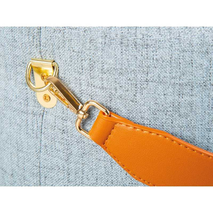 Pouf Inter Link con contenitore e maniglia in ecopelle colore grigio