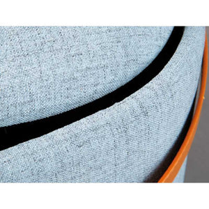 Pouf Inter Link con contenitore e maniglia in ecopelle colore grigio