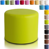 Pouf Poggiapiedi Sgabello Cilindro in Ecopelle 40x50