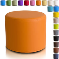 Pouf Poggiapiedi Sgabello Cilindro in Ecopelle 40x50