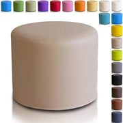 Pouf Poggiapiedi Sgabello Cilindro in Ecopelle 40x50