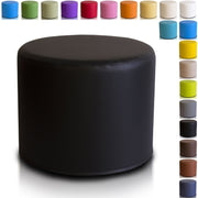 Pouf Poggiapiedi Sgabello Cilindro in Ecopelle 40x50