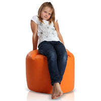 Pouf Poggiapiedi Sgabello Cilindro in Ecopelle 40x55