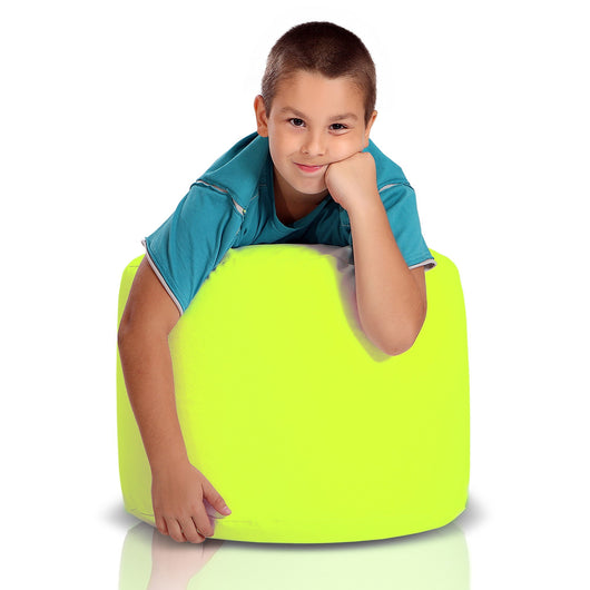 Pouf Poggiapiedi Sgabello Cilindro in Ecopelle 40x55