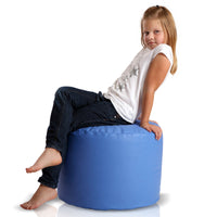 Pouf Poggiapiedi Sgabello Cilindro in Ecopelle 40x55