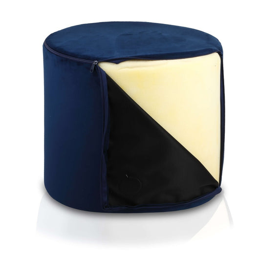 Pouf Poggiapiedi Sgabello Cilindro in Feltro 40x50