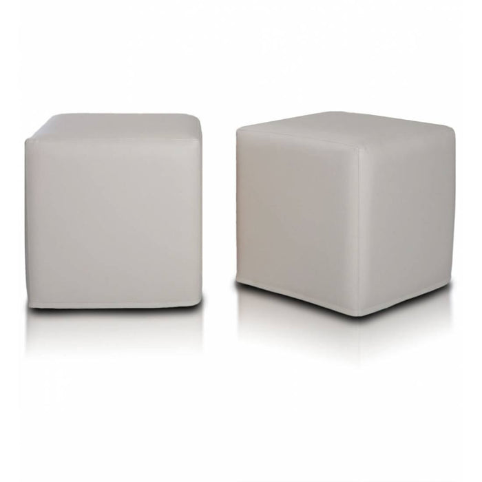 Pouf Poggiapiedi Sgabello Quadrato in Ecopelle 40x40