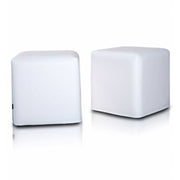 Pouf Poggiapiedi Sgabello Quadrato in Ecopelle 40x40