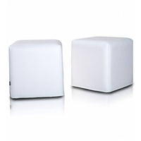 Pouf Poggiapiedi Sgabello Quadrato in Ecopelle 40x40