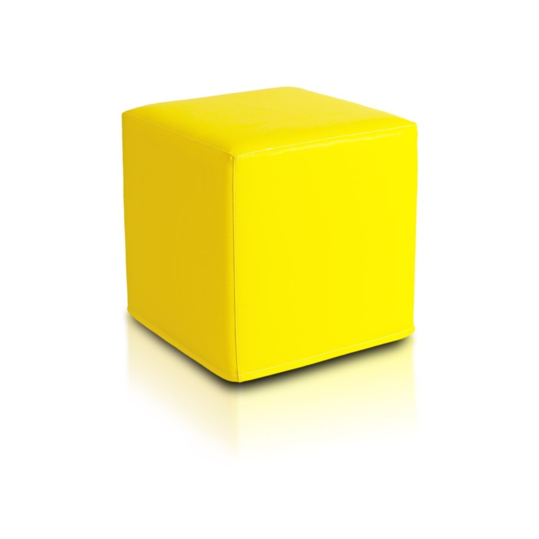 Pouf Poggiapiedi Sgabello Quadrato in Ecopelle 40x40