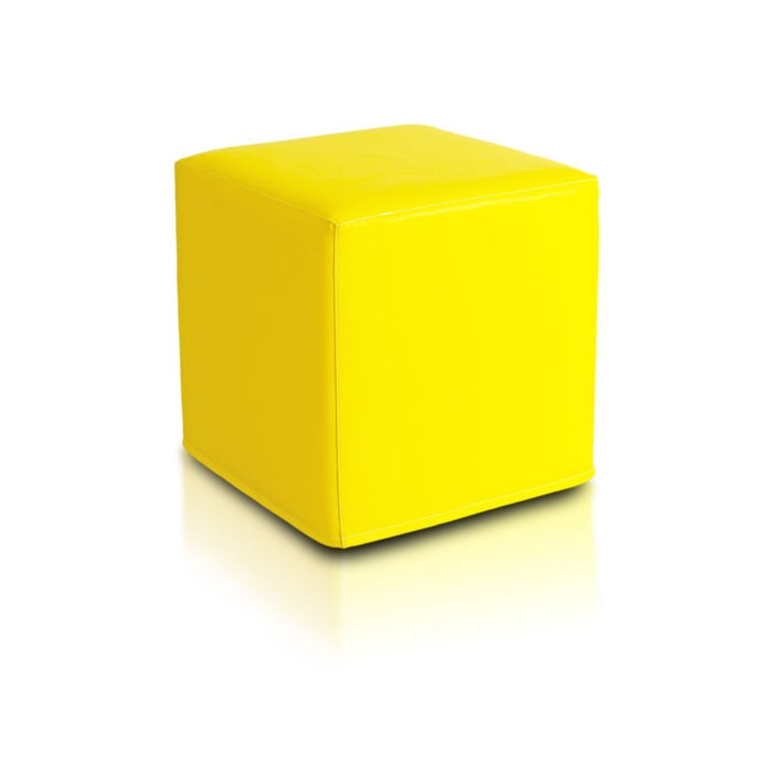 Pouf Poggiapiedi Sgabello Quadrato in Ecopelle 40x40