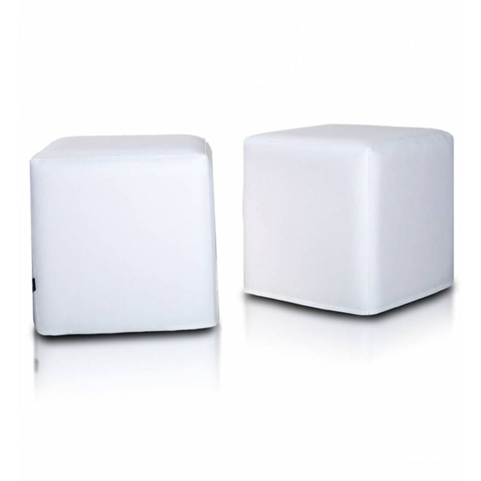 Pouf Poggiapiedi Sgabello Quadrato in Ecopelle 40x40