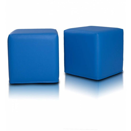 Pouf Poggiapiedi Sgabello Quadrato in Ecopelle 40x40