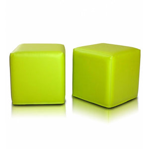 Pouf Poggiapiedi Sgabello Quadrato in Ecopelle 40x40