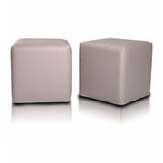 Pouf Poggiapiedi Sgabello Quadrato in Ecopelle 40x40