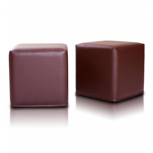 Pouf Poggiapiedi Sgabello Quadrato in Ecopelle 40x40
