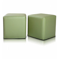 Pouf Poggiapiedi Sgabello Quadrato in Ecopelle 40x40