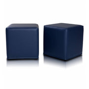 Pouf Poggiapiedi Sgabello Quadrato in Ecopelle 40x40