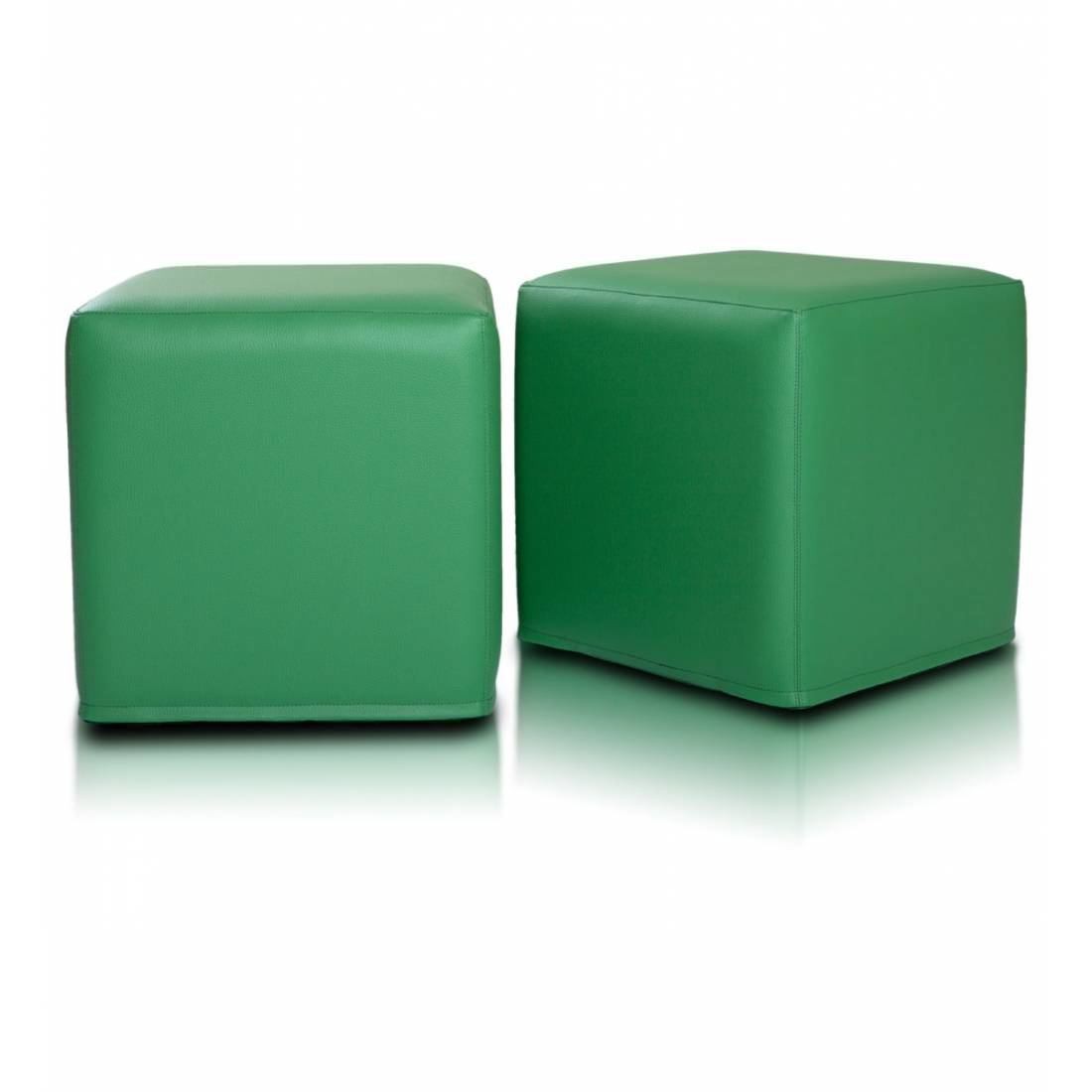 Pouf Poggiapiedi Sgabello Quadrato in Ecopelle 40x40
