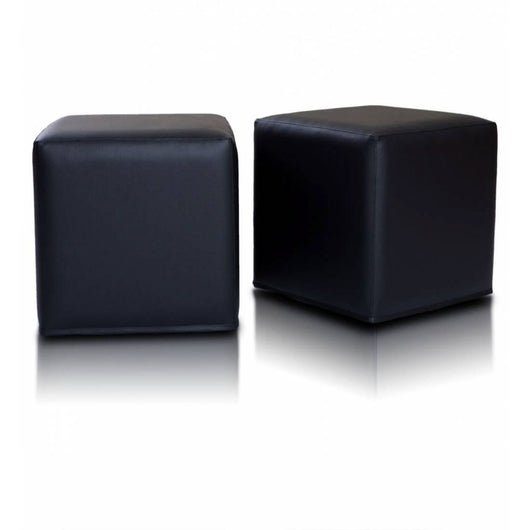 Pouf Poggiapiedi Sgabello Quadrato in Ecopelle 40x40