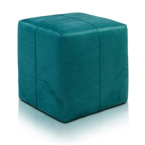 Pouf Poggiapiedi Sgabello Quadrato in Microfibra 40x40