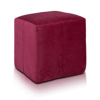 Pouf Poggiapiedi Sgabello Quadrato in Microfibra 40x40