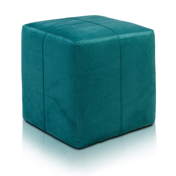 Pouf Poggiapiedi Sgabello Quadrato in Microfibra 40x40