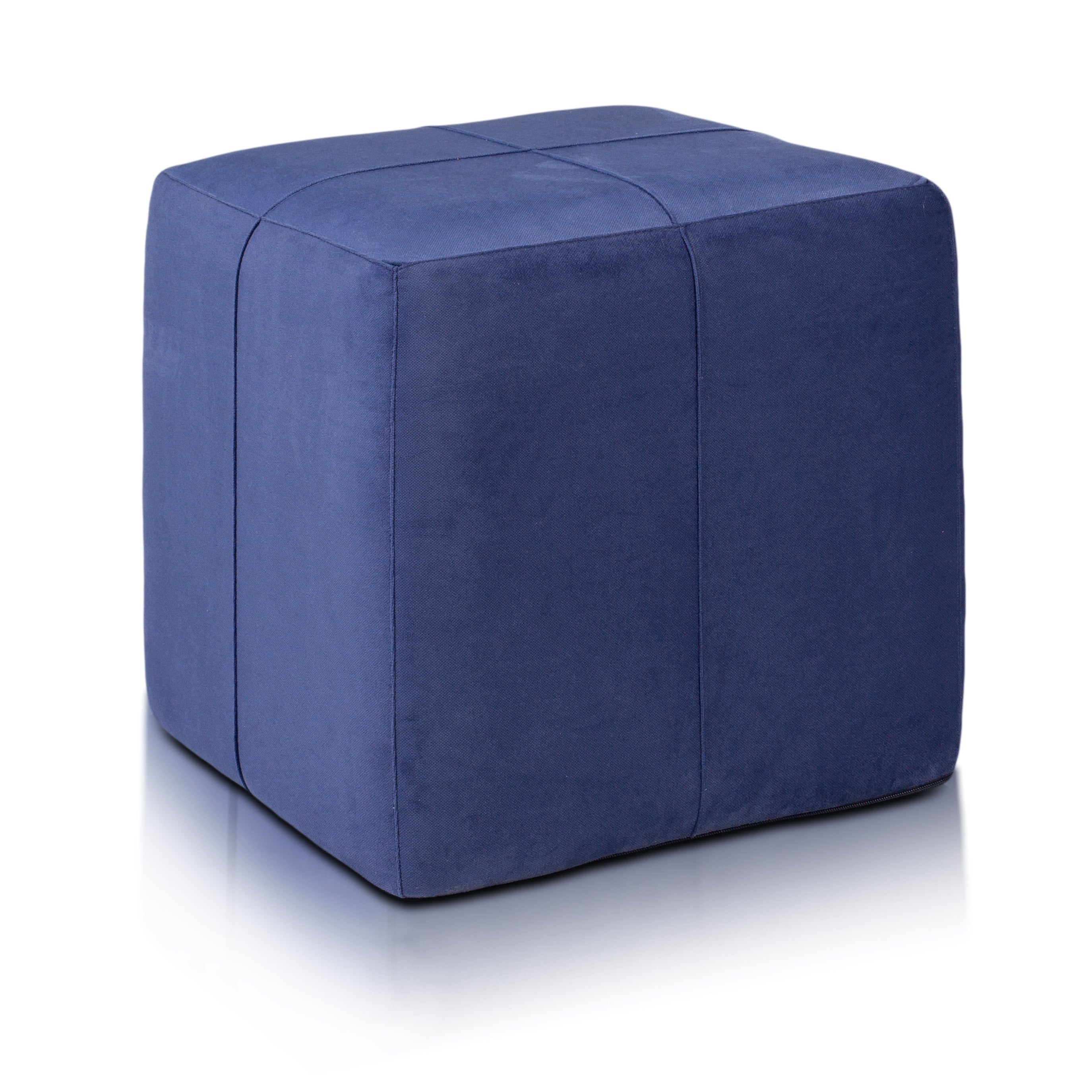 Pouf Poggiapiedi Sgabello Quadrato in Microfibra 40x40