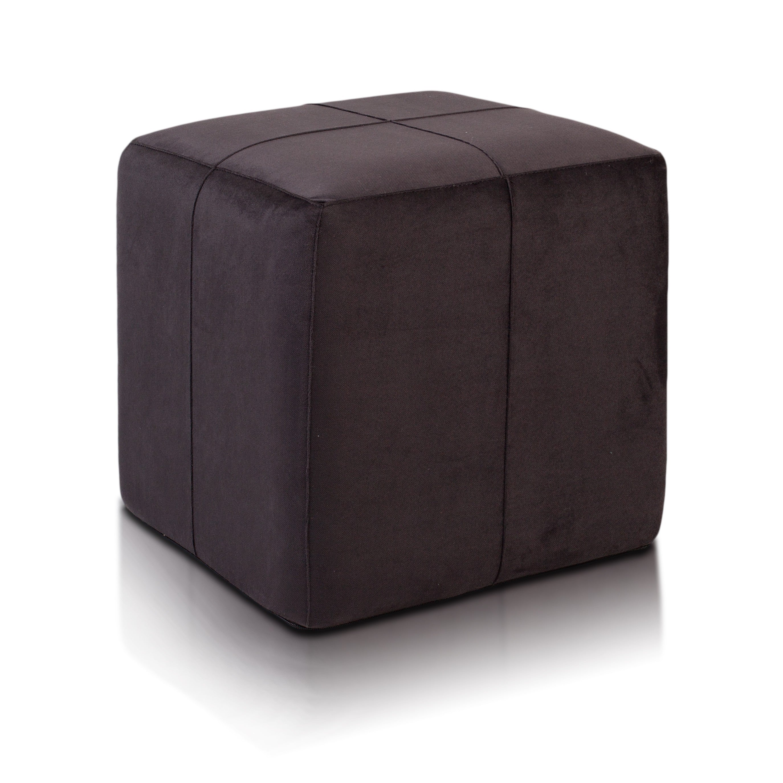 Pouf Poggiapiedi Sgabello Quadrato in Microfibra 40x40