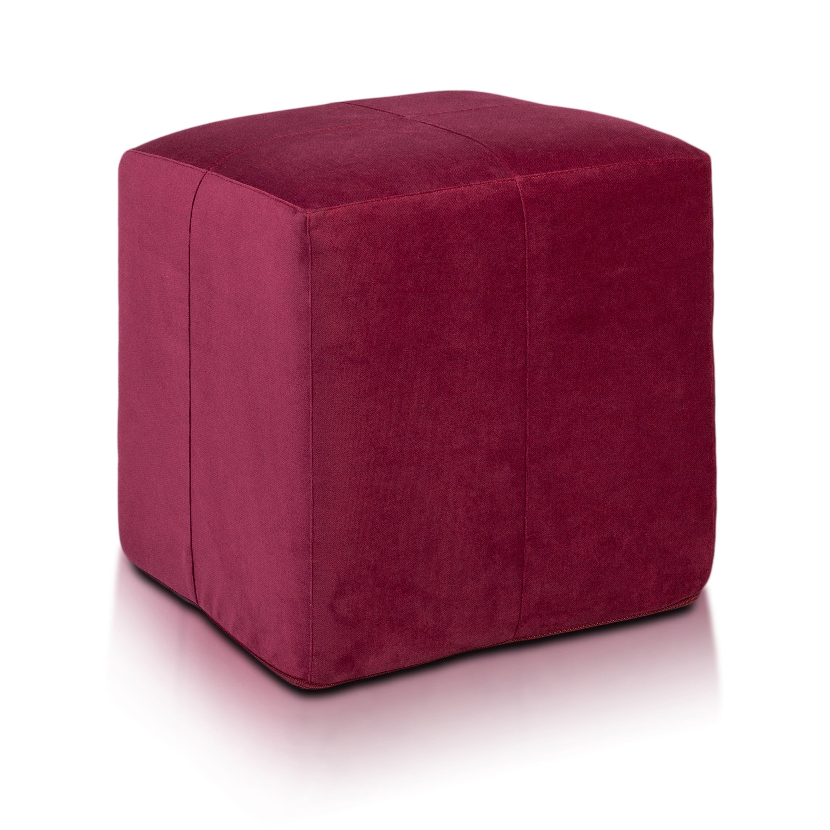 Pouf Poggiapiedi Sgabello Quadrato in Microfibra 40x40