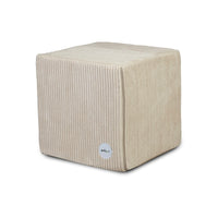 Pouf Poggiapiedi Sgabello Quadrato in Velluto a Coste 40x40
