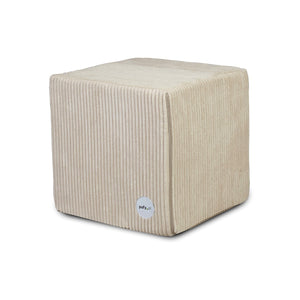 Pouf Poggiapiedi Sgabello Quadrato in Velluto a Coste 40x40