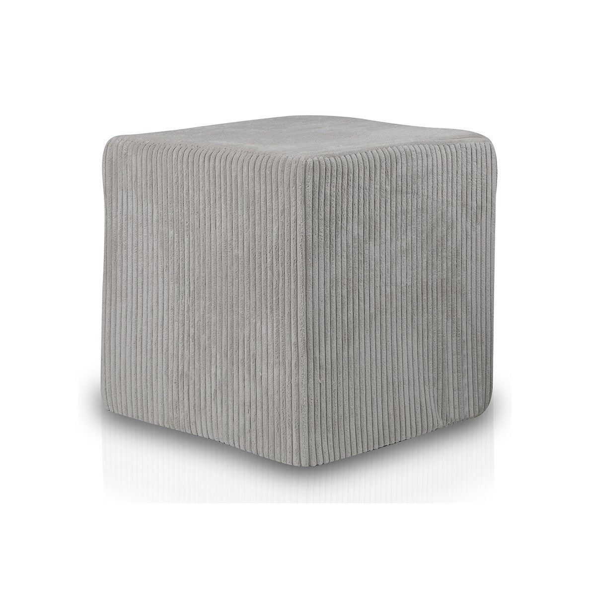 Pouf Poggiapiedi Sgabello Quadrato in Velluto a Coste 40x40