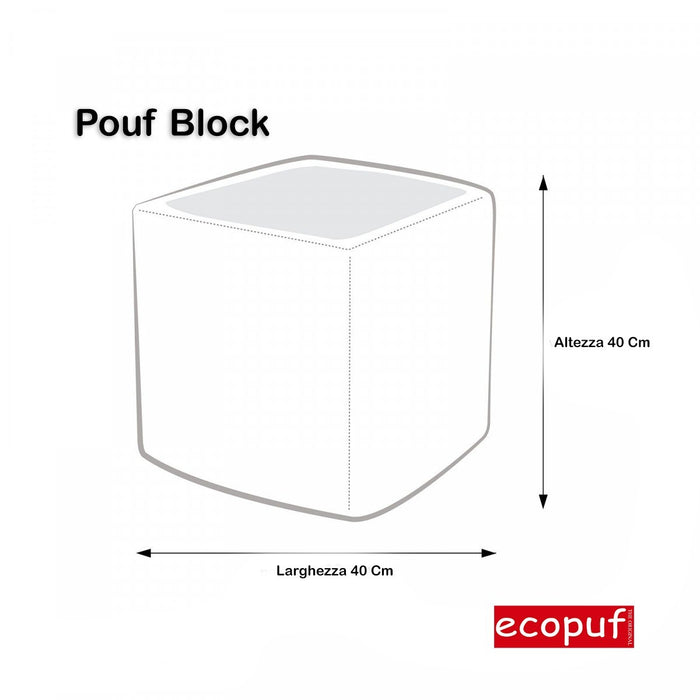 Pouf Poggiapiedi Sgabello Quadrato in Velluto a Coste 40x40