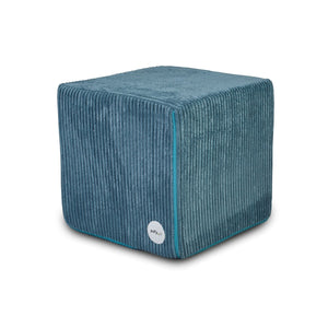 Pouf Poggiapiedi Sgabello Quadrato in Velluto a Coste 40x40