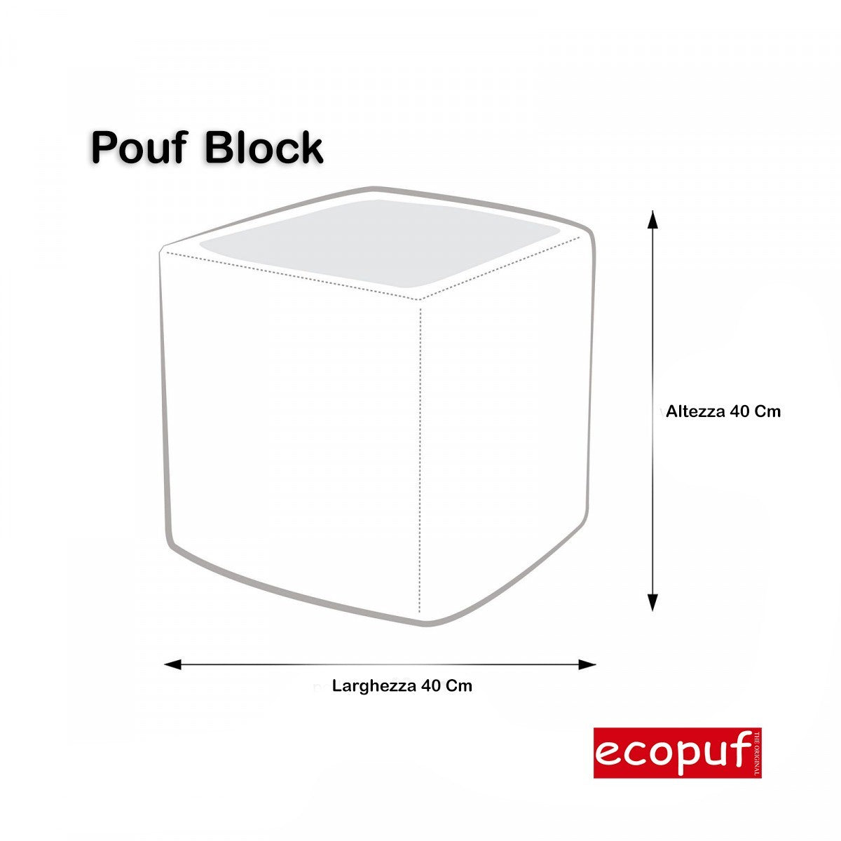 Pouf Poggiapiedi Sgabello Quadrato in Velluto a Coste 40x40